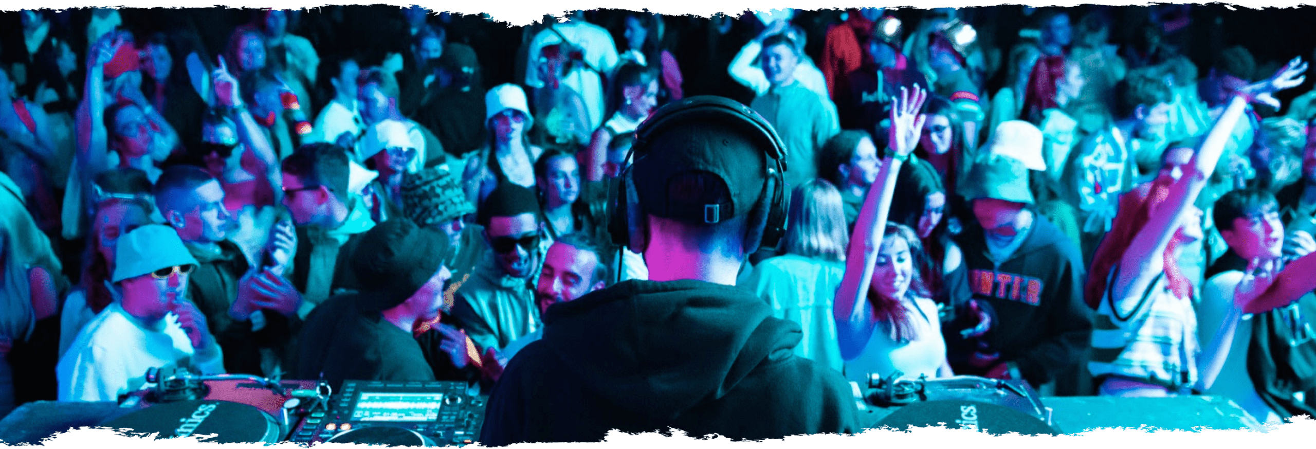 DJ in front of a crowd